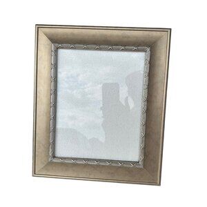Unbranded Silver Gold Picture Braided Solid Pattern Frame Photo 8" X 10"-READ
